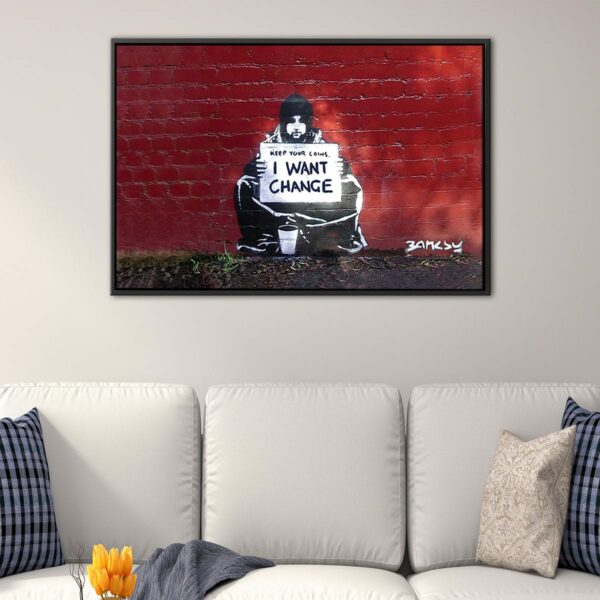 banksy I want change floating frame canvas