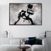 banksy chair smash floating frame canvas