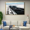 black bmw m5 floating frame canvas