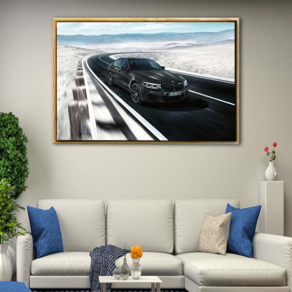  tableau bmw m5 noire avec cadre flottant