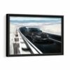 black bmw m5 framed canvas black frame