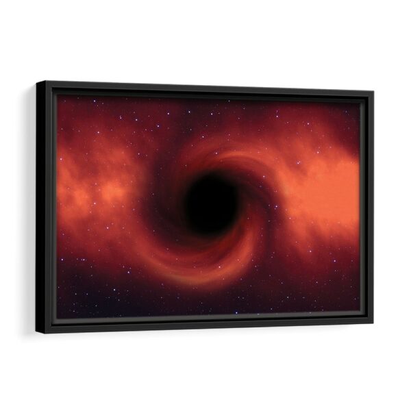 black hole framed canvas black frame