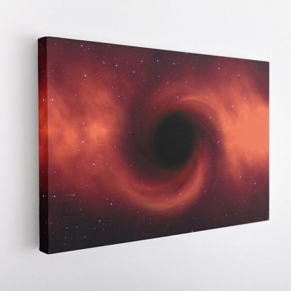 black hole stretched canvas