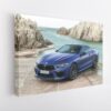  tableau sur toile imprimée bmw m8 bleue