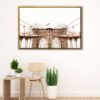 tableau le pont de brooklyn avec cadre flottant