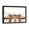 brooklyn bridge new york framed canvas black frame