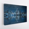 tableau sur toile imprimée skyline de chicago la nuit