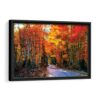 colorful forest framed canvas black frame