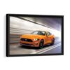 ford mustang framed canvas black frame