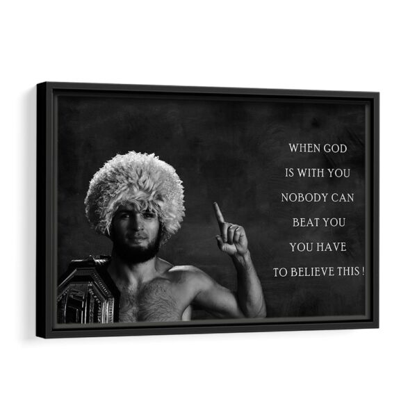 habib mma motivation framed canvas black frame