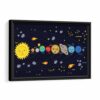 kids solar system framed canvas black frame