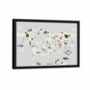 kids world map framed canvas black frame