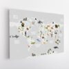 kids world map stretched canvas