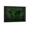 matrix world map framed canvas black frame