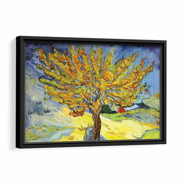 mulberry tree revisited van gogh framed canvas black frame