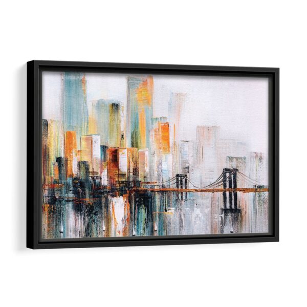 new york city giclee print framed canvas black frame