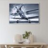 old biplane floating frame canvas