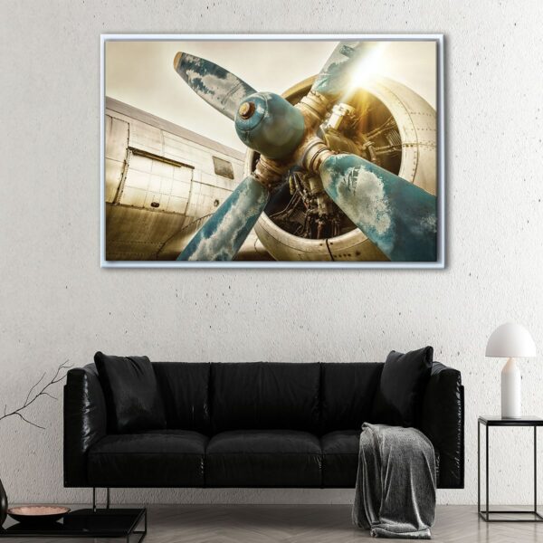 old propeller floating frame canvas