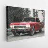  tableau sur toile imprimée chevy impala rouge