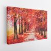 red forest painting stretched canvas