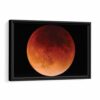 tableau lune rouge avec cadre noir