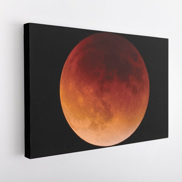 red moon stretched canvas