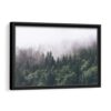 smoky forest framed canvas black frame