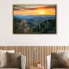 smoky mountains blue ridge floating frame canvas