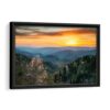 smoky mountains blue ridge framed canvas black frame