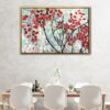 tree branches oil painting floating frame canvas