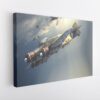 vintage airplane stretched canvas