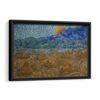 wheat sheaves field van gogh framed canvas black frame