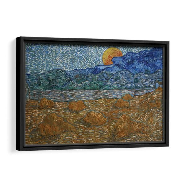 wheat sheaves field van gogh framed canvas black frame