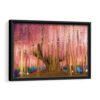 wisteria trellis japan framed canvas black frame