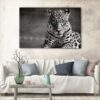 1 panels blue eyed leopard canvas art