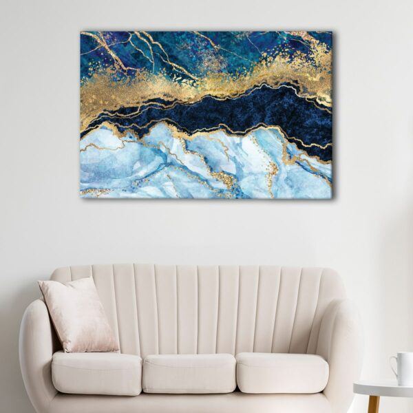 1 panels blue marble canvas art