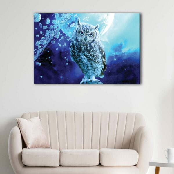 1 panels blue owl canvas art