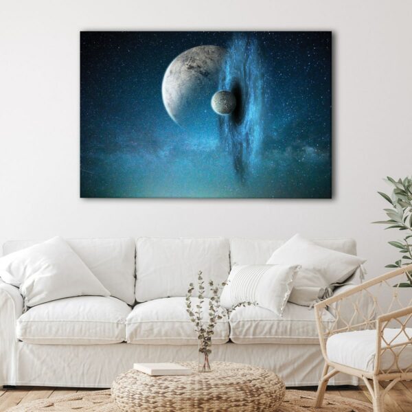 1 panels blue planet canvas art