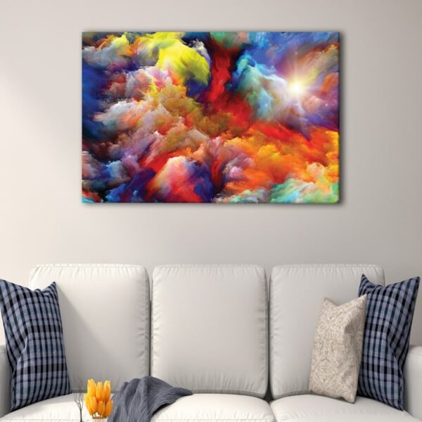 1 panels colorful clouds canvas art