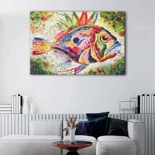 1 panels colorful fish canvas art