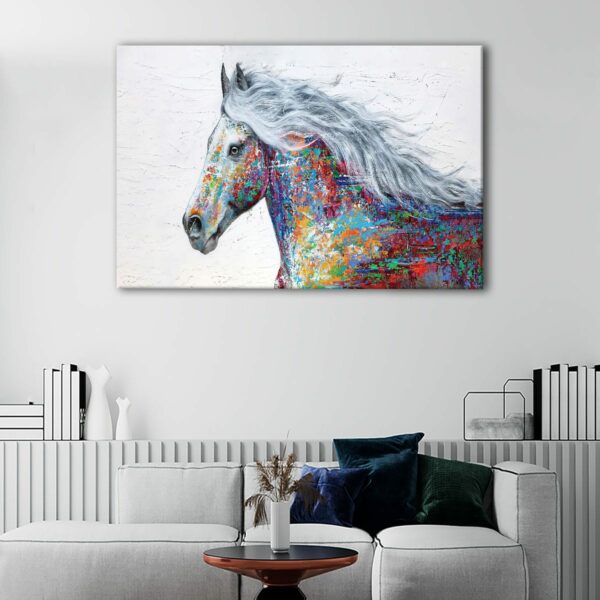 tableau cheval coloré