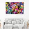 1 panels colorful lion canvas art