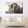 1 panels couple horses canvas art