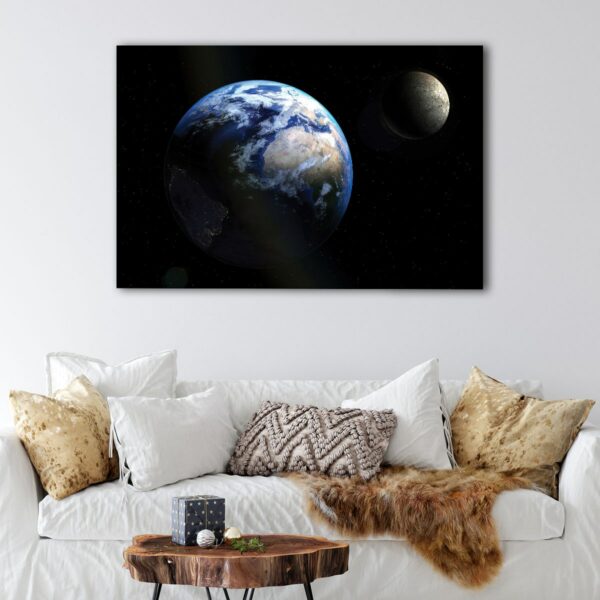 1 panels earth in dark canvas art