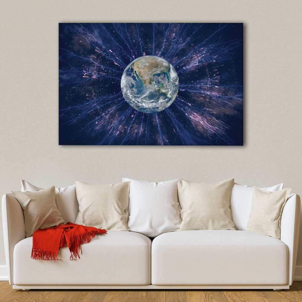 1 panels electric earth canvas art