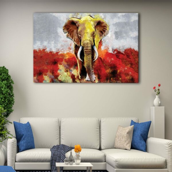 1 panels elephant giclee print canvas art