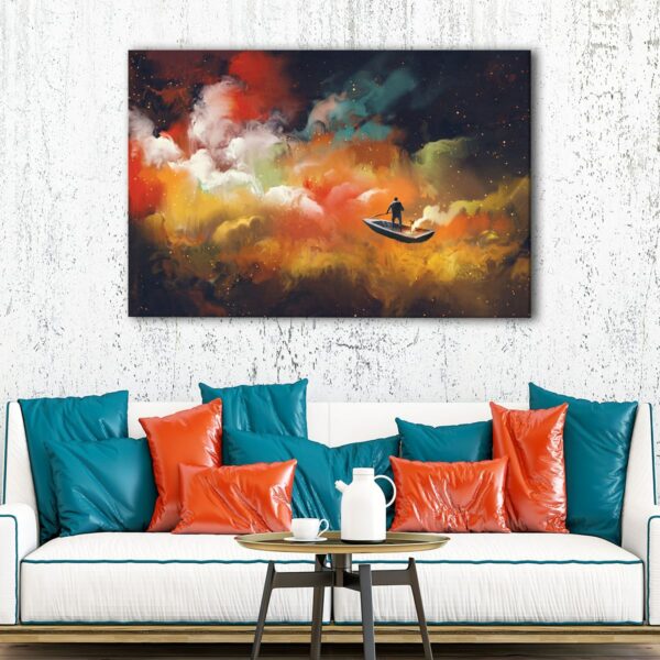 1 panels flying boat canvas art