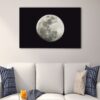 1 panels full moon canvas art