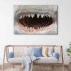 1 panels giant shark mouth canvas art