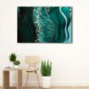 1 panels green marble lines canvas art